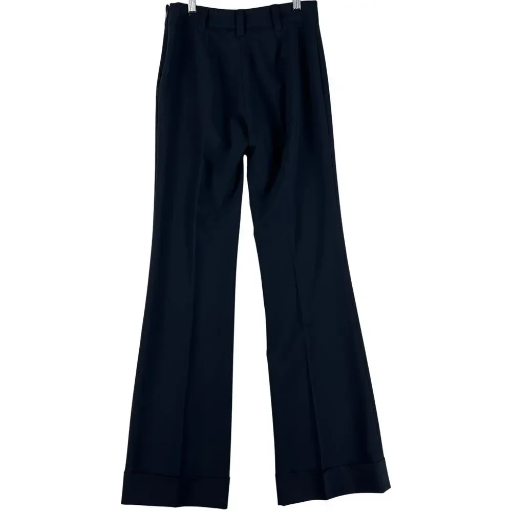 Tory Burch Navy Wide-Leg Trousers